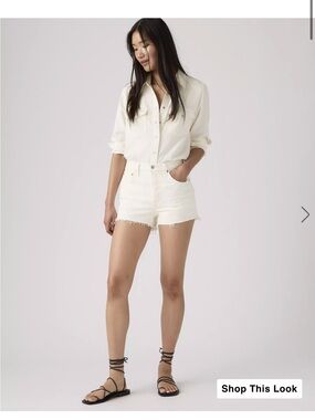 Levi's 501 White Denim Jeans